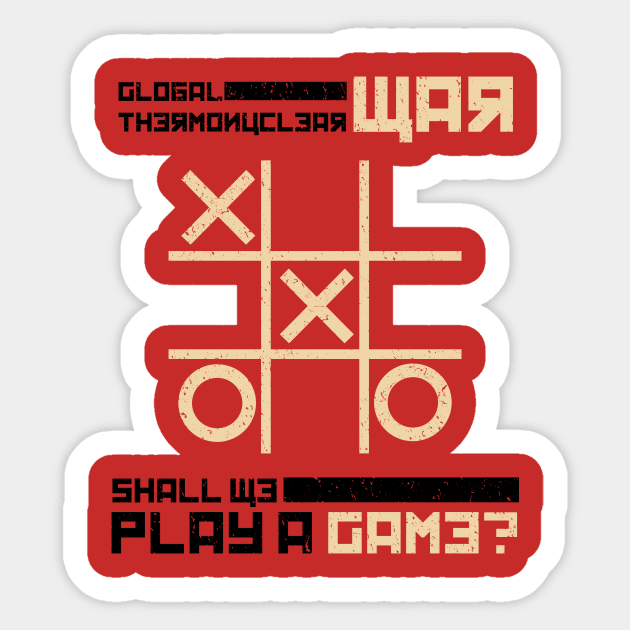 War Games Sticker by fishbiscuit
